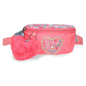 Sac banane Coeur rose 27x11 cm